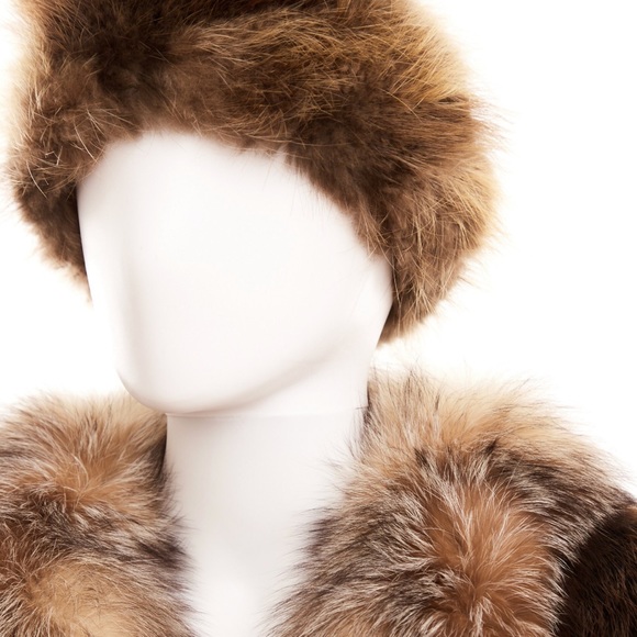 80’s fur and leather coat and vest / removable sleeves - Picture 6 of 8